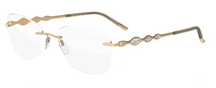 Silhouette 4374 Crystal Diva Rimless Glasses