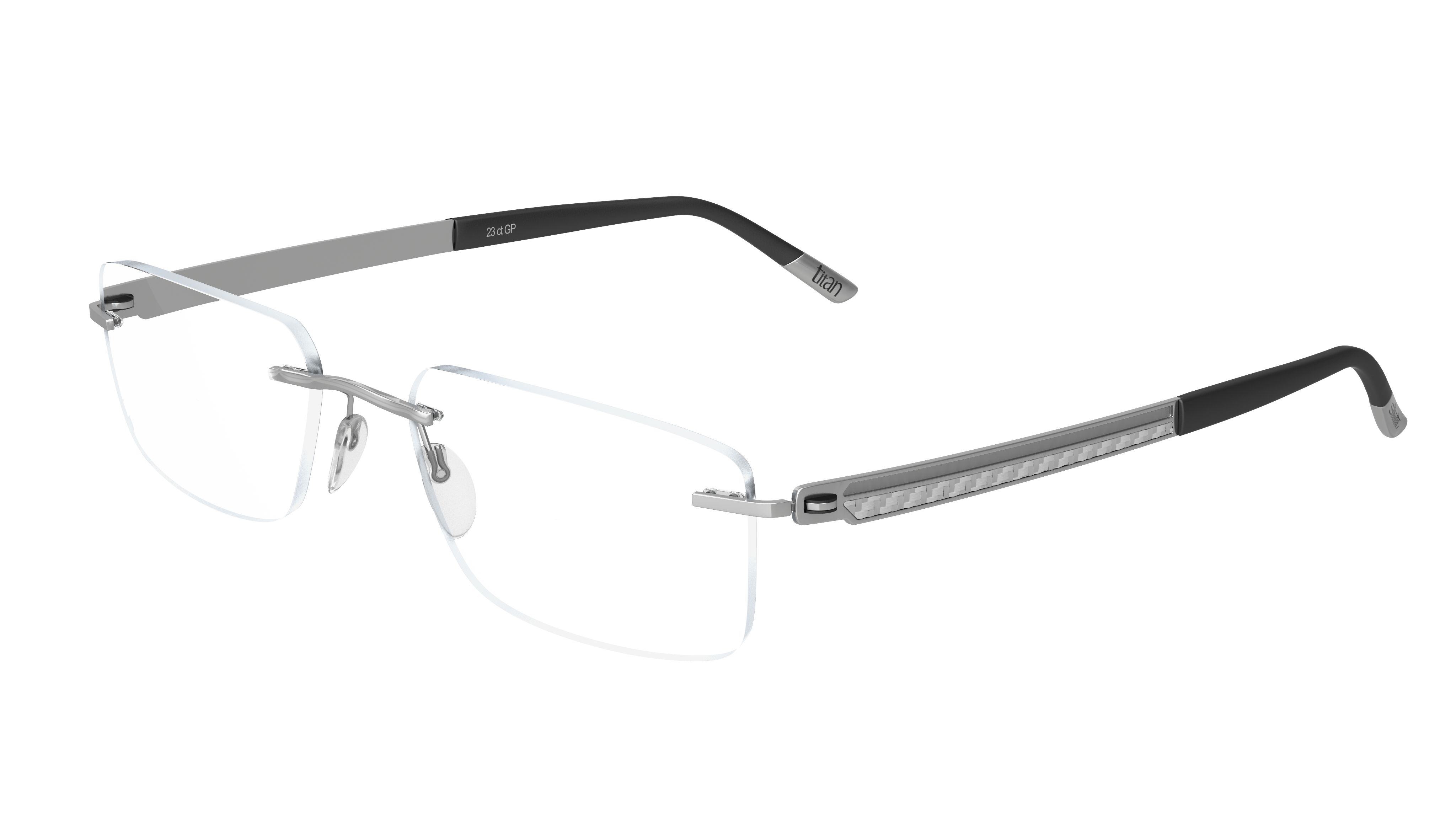 Silhouette 5440 Carbon Refined Rimless Glasses