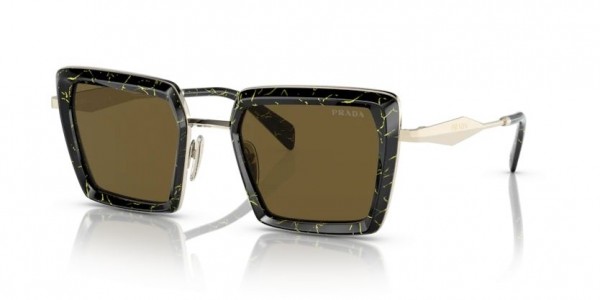 19D01T (black/yellow marble) dark brown lens
