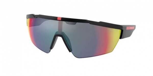 DG008F (black rubber) dark grey mirror blue/red lens