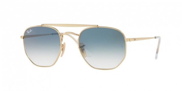 001/3F (gold) light blue gradient lens