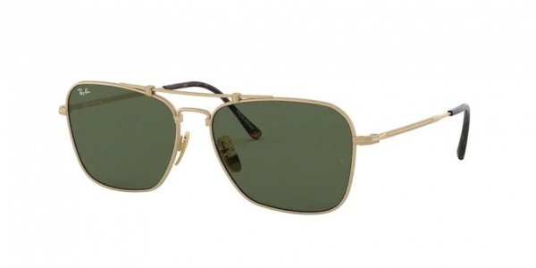 913658 (brushed demi gloss white gold) dark green lens