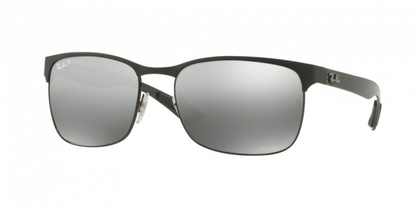 186/5J (black top on matte black) grey silver mirror lens