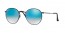 002/4O (shiny black) brown gradient mirror blue lens