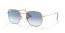 001/3F (gold) light blue gradient lens