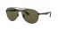186/9A (shiny black on top matte black) dark green polarized lens