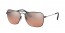 91396U (matte black antique) brown mirror silver gradient lens