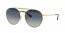 91400S (demi gloss gold) clear gradient blue lens