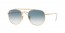001/3F (gold) light blue gradient lens