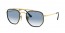 91673F (gold) clear gradient blue lens