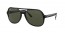 654531 (black on transparent black) green lens