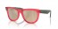 67132O (transparent red) light gold mirror lens